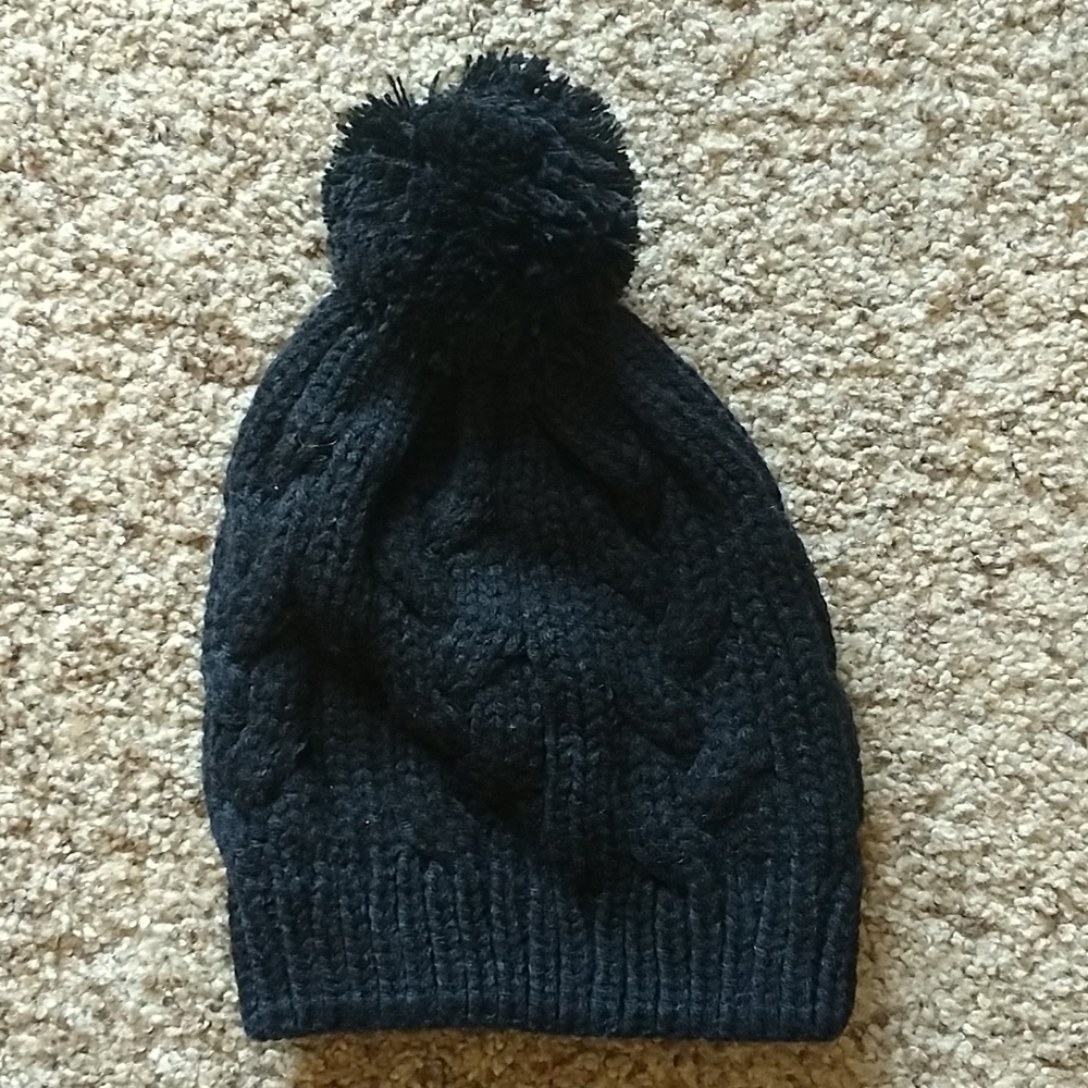 Black knit beanie